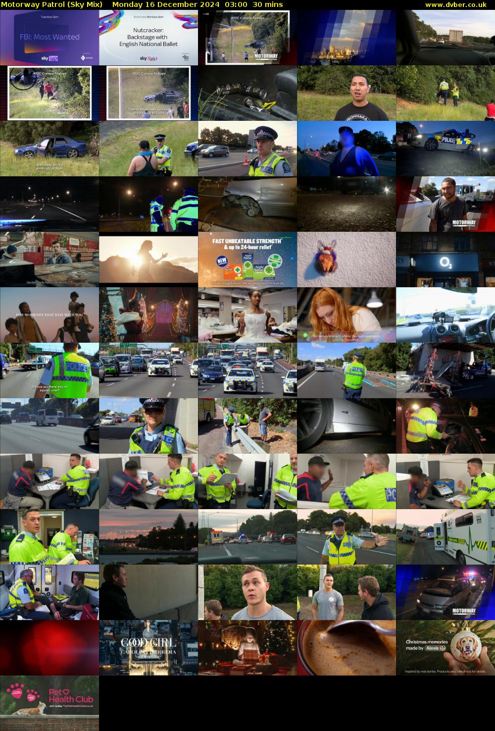 Motorway Patrol (Sky Mix) Monday 16 December 2024 03:00 - 03:30