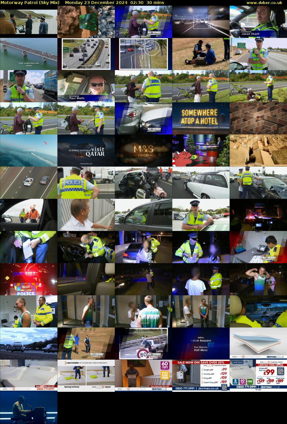 Motorway Patrol (Sky Mix) Monday 23 December 2024 02:30 - 03:00