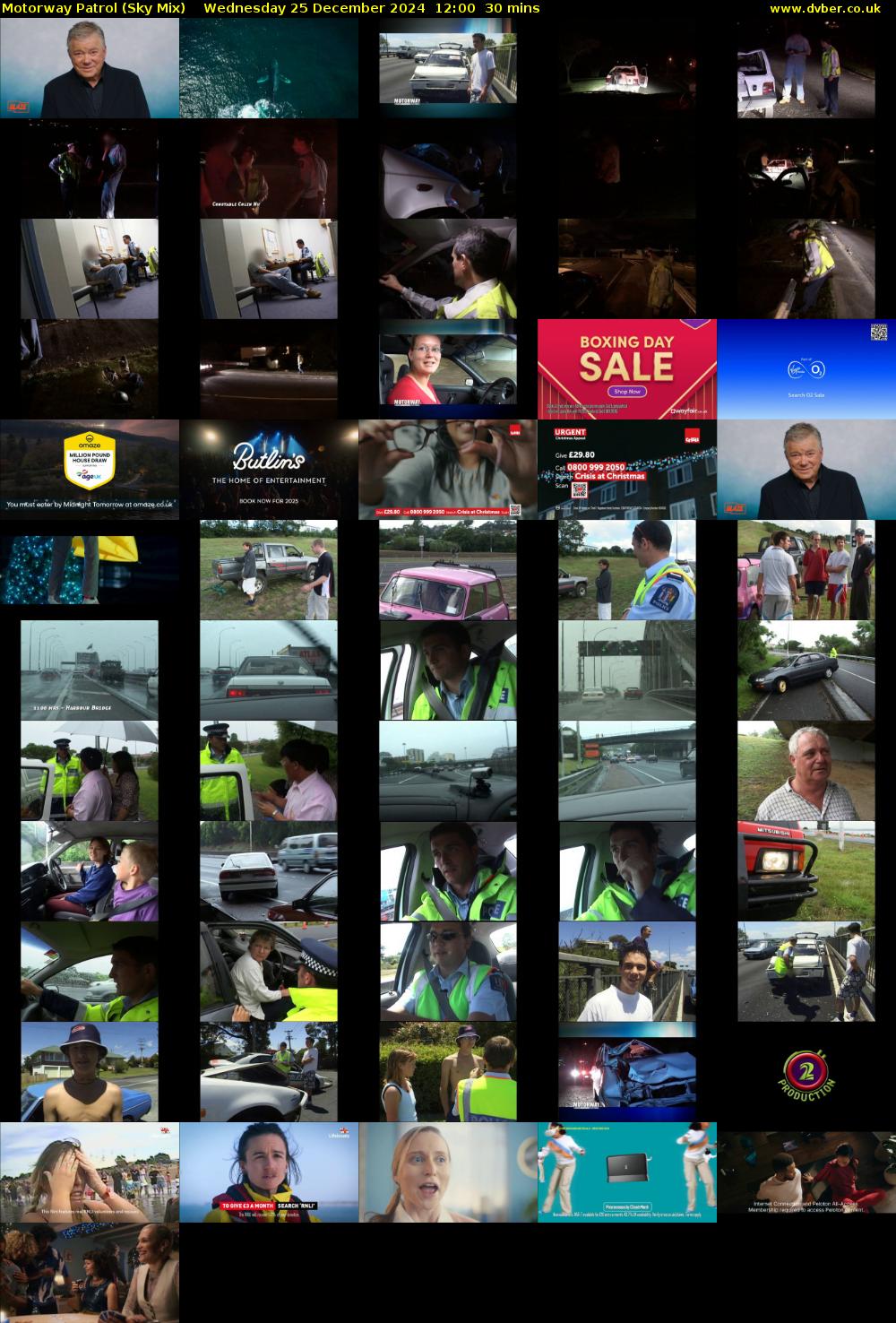 Motorway Patrol (Sky Mix) Wednesday 25 December 2024 12:00 - 12:30