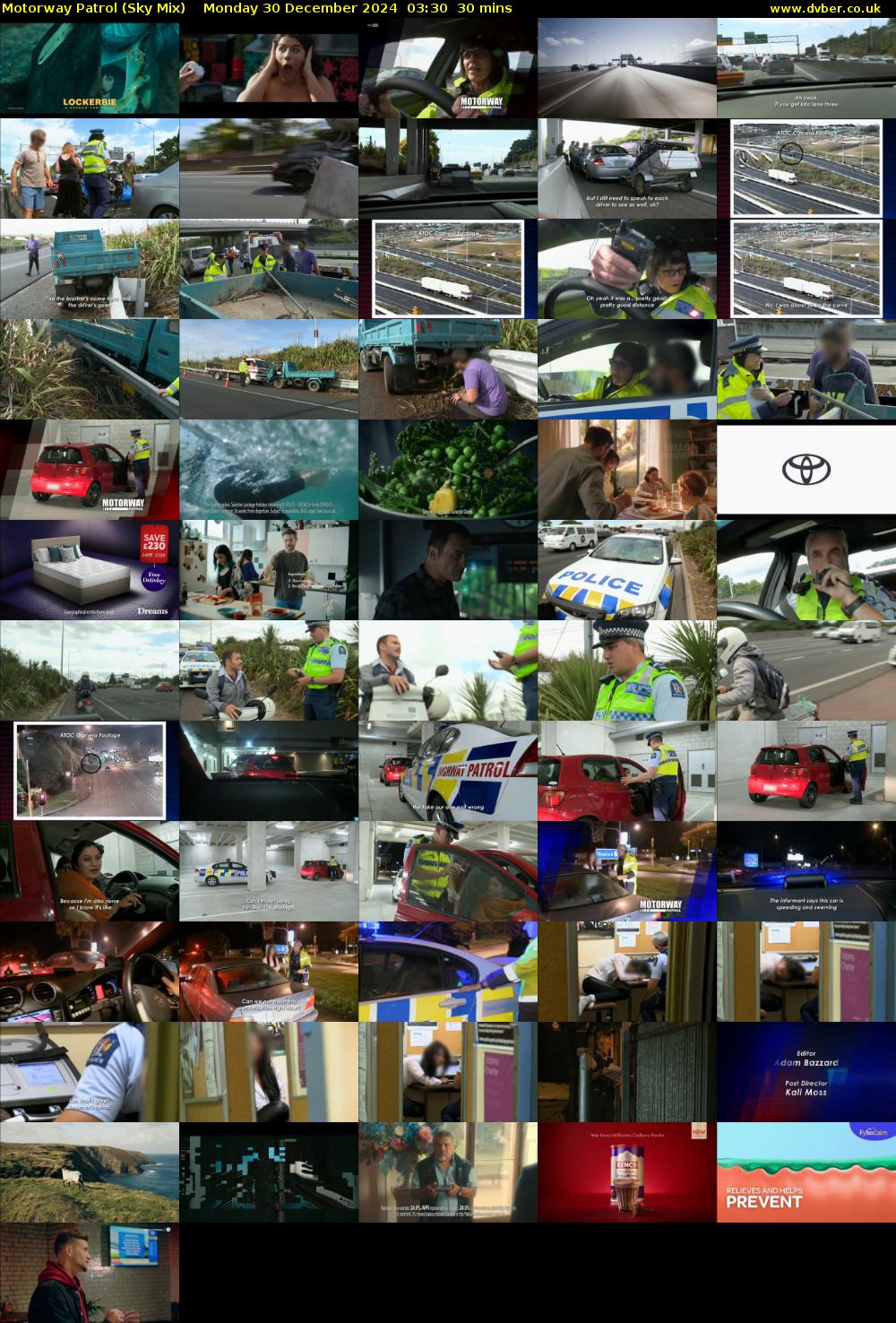 Motorway Patrol (Sky Mix) Monday 30 December 2024 03:30 - 04:00