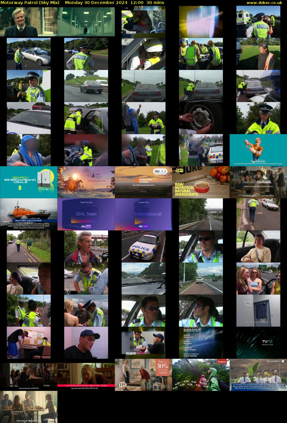 Motorway Patrol (Sky Mix) Monday 30 December 2024 12:00 - 12:30