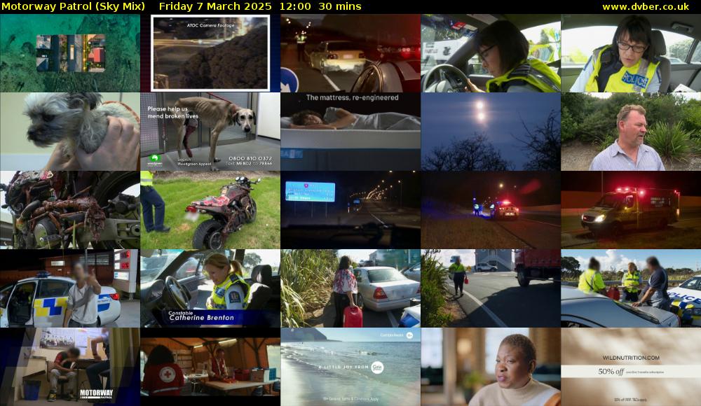 Motorway Patrol (Sky Mix) Friday 7 March 2025 12:00 - 12:30