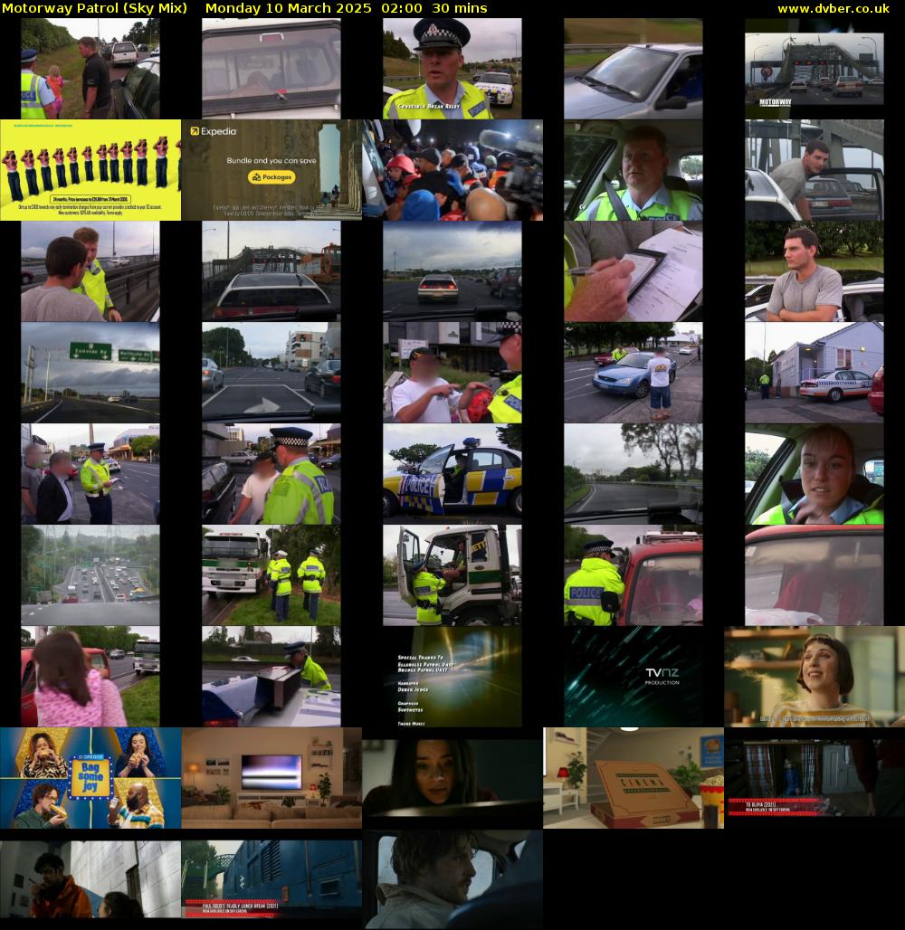 Motorway Patrol (Sky Mix) Monday 10 March 2025 02:00 - 02:30