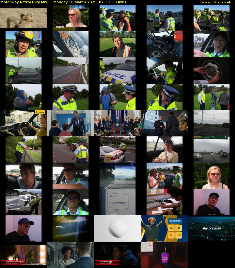 Motorway Patrol (Sky Mix) Monday 10 March 2025 02:30 - 03:00