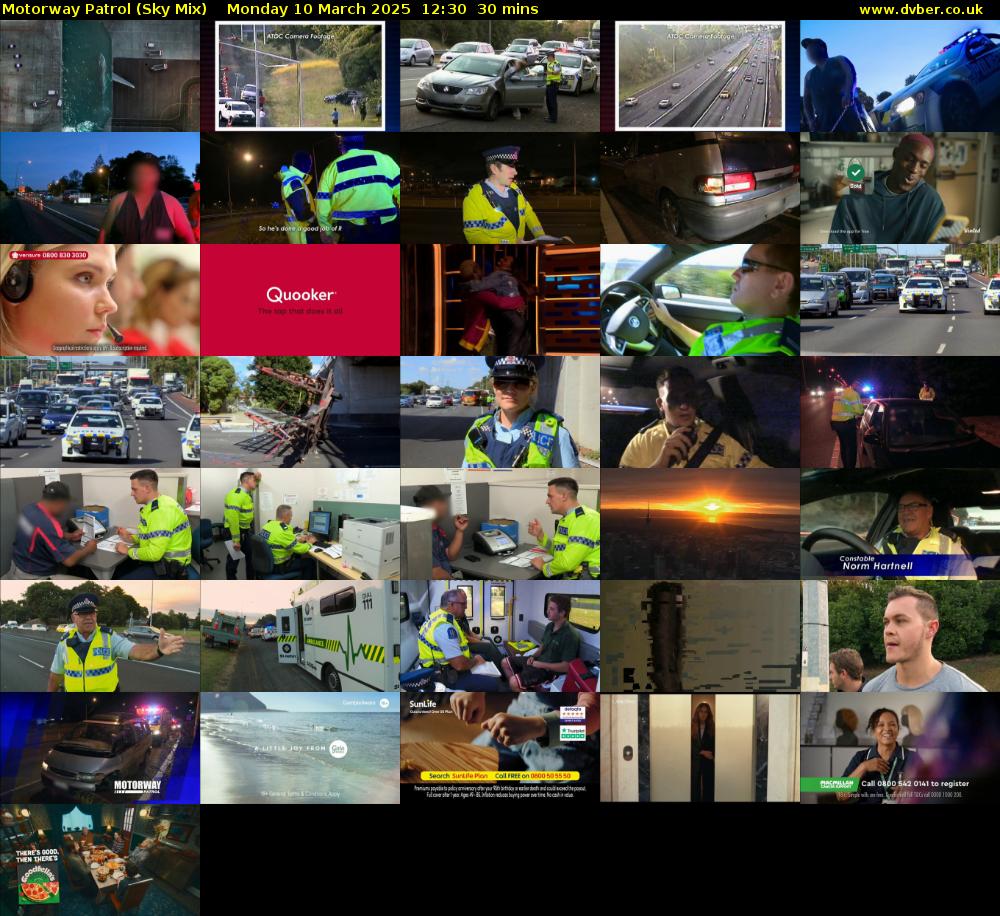 Motorway Patrol (Sky Mix) Monday 10 March 2025 12:30 - 13:00