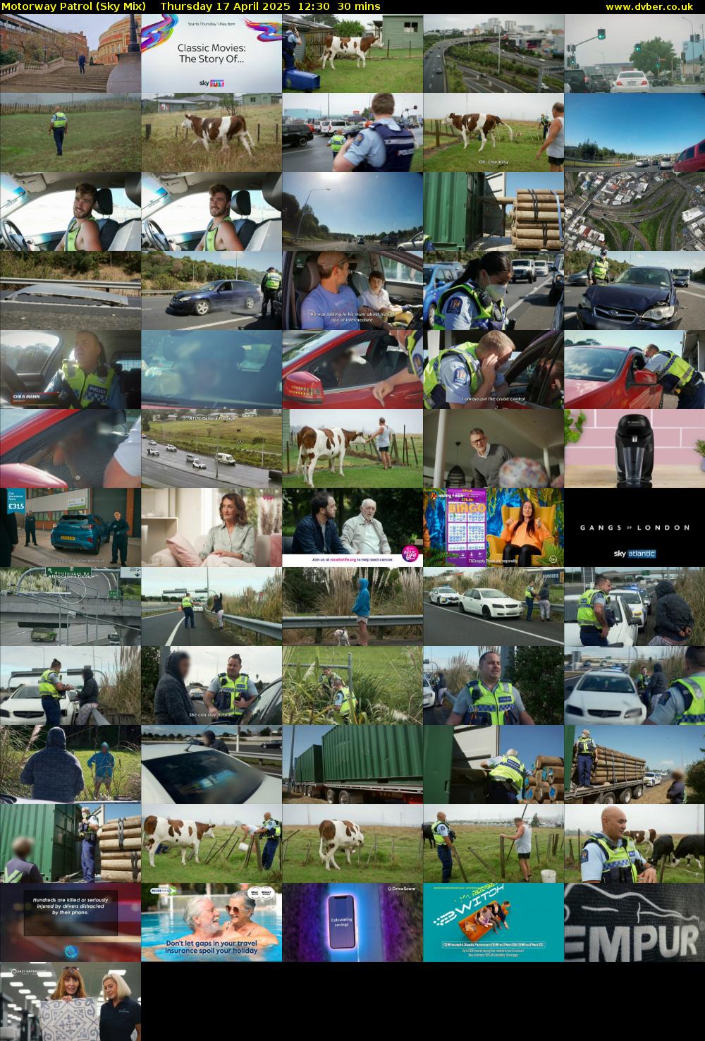 Motorway Patrol (Sky Mix) Thursday 17 April 2025 12:30 - 13:00