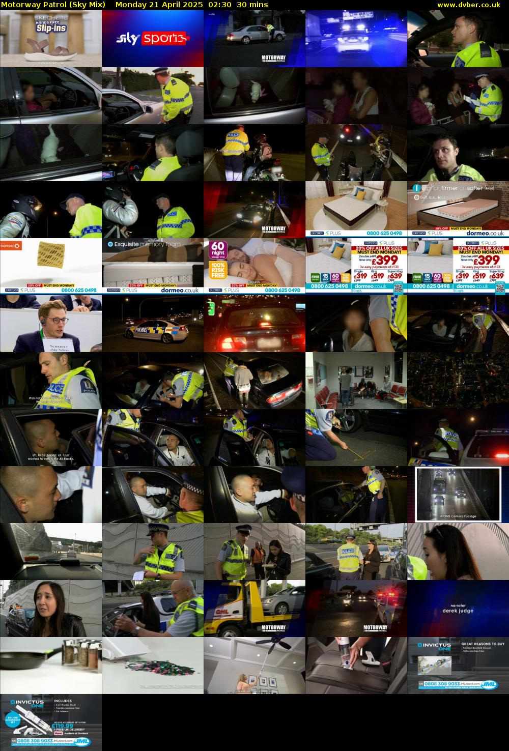 Motorway Patrol (Sky Mix) Monday 21 April 2025 02:30 - 03:00
