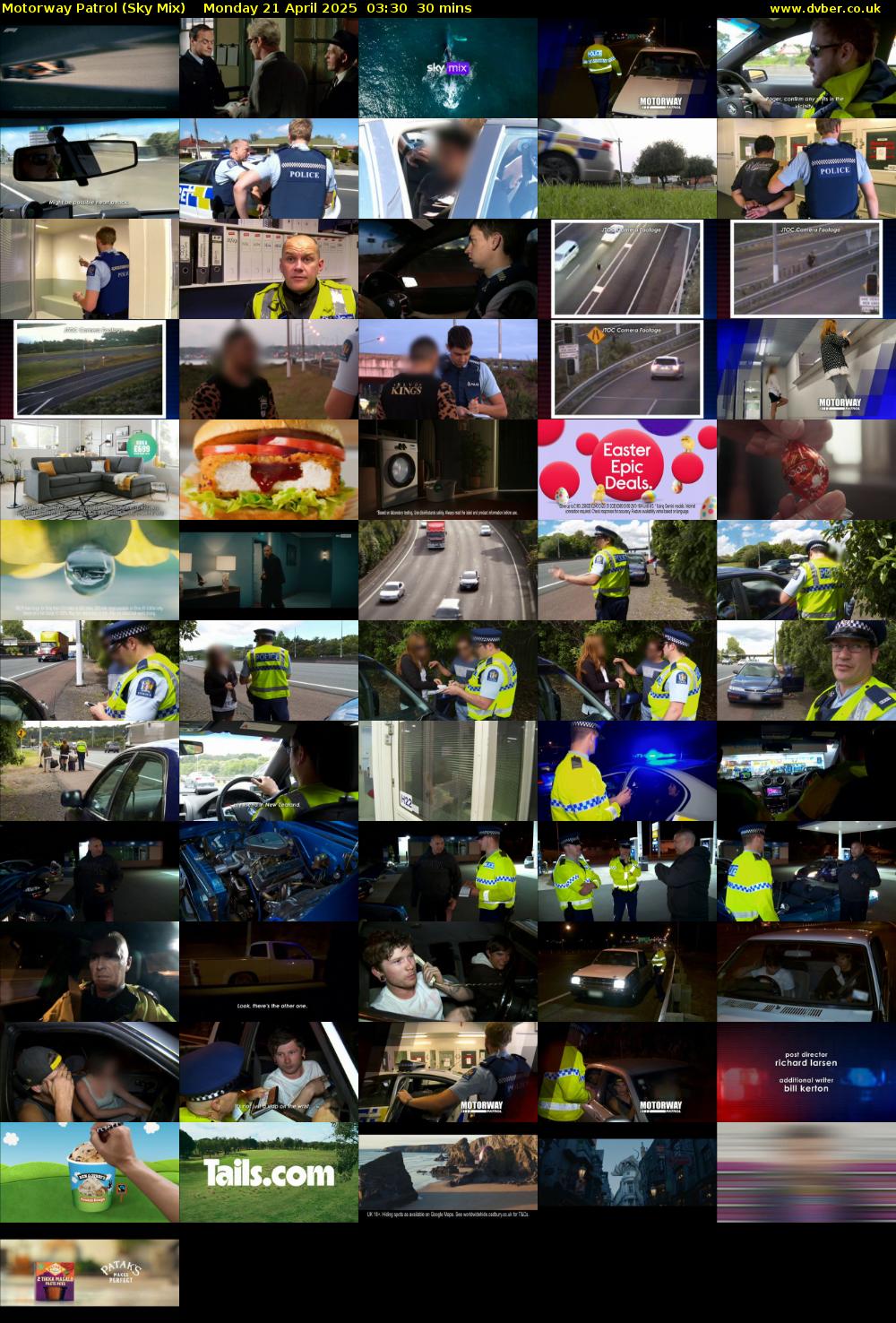 Motorway Patrol (Sky Mix) Monday 21 April 2025 03:30 - 04:00