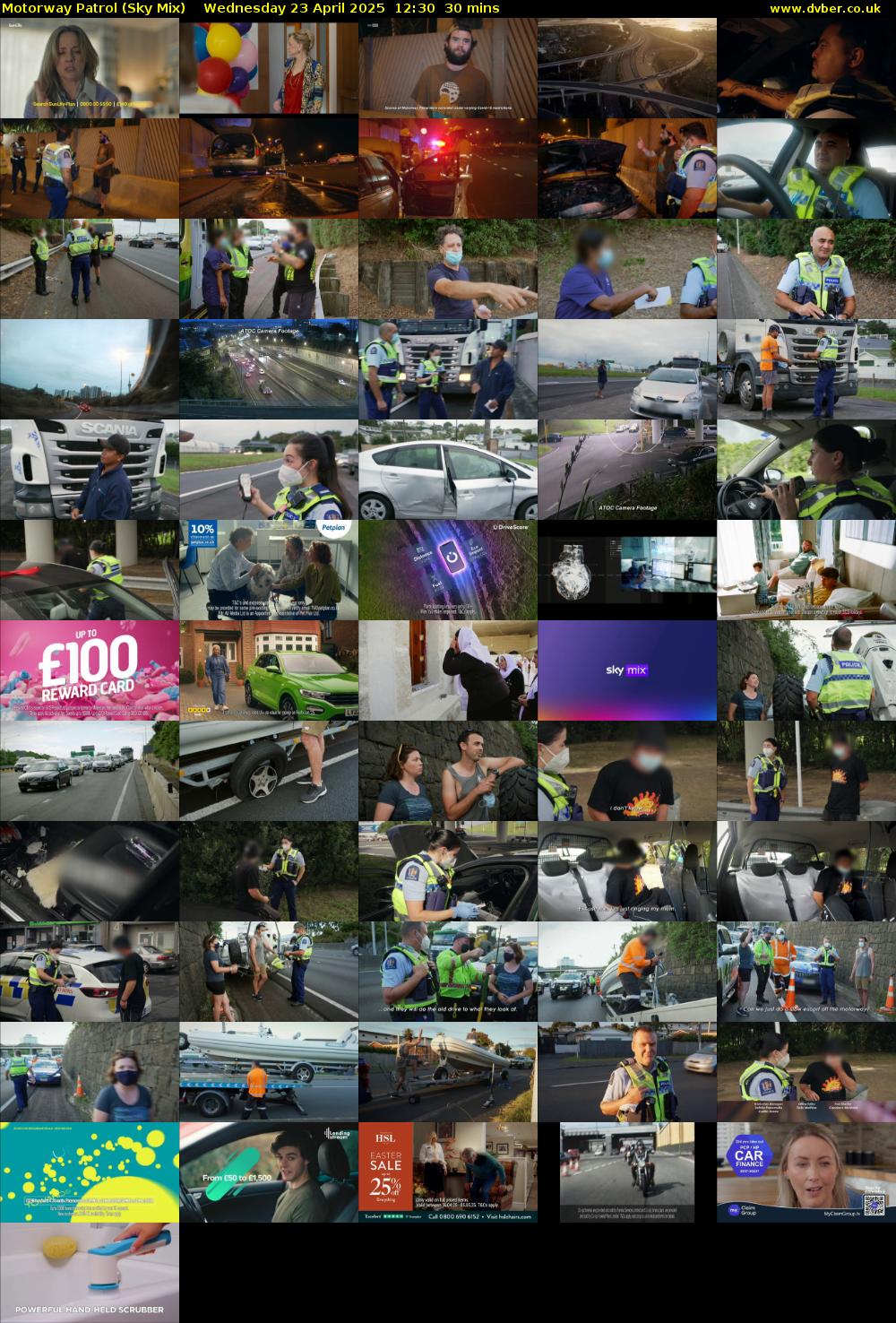 Motorway Patrol (Sky Mix) Wednesday 23 April 2025 12:30 - 13:00