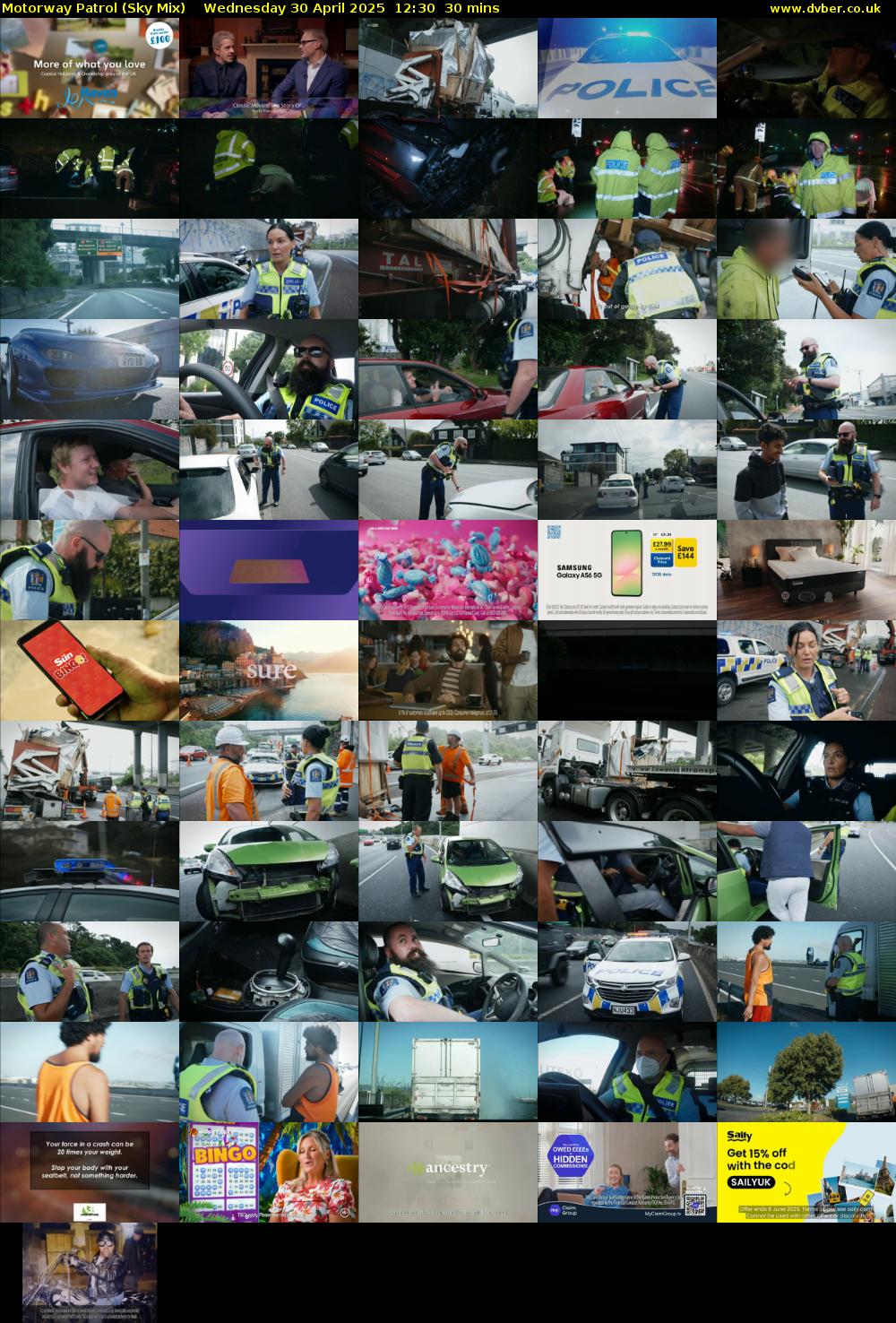 Motorway Patrol (Sky Mix) Wednesday 30 April 2025 12:30 - 13:00