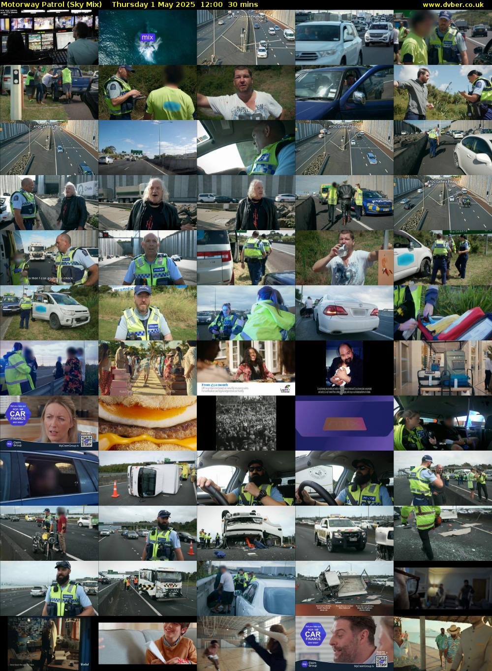 Motorway Patrol (Sky Mix) Thursday 1 May 2025 12:00 - 12:30
