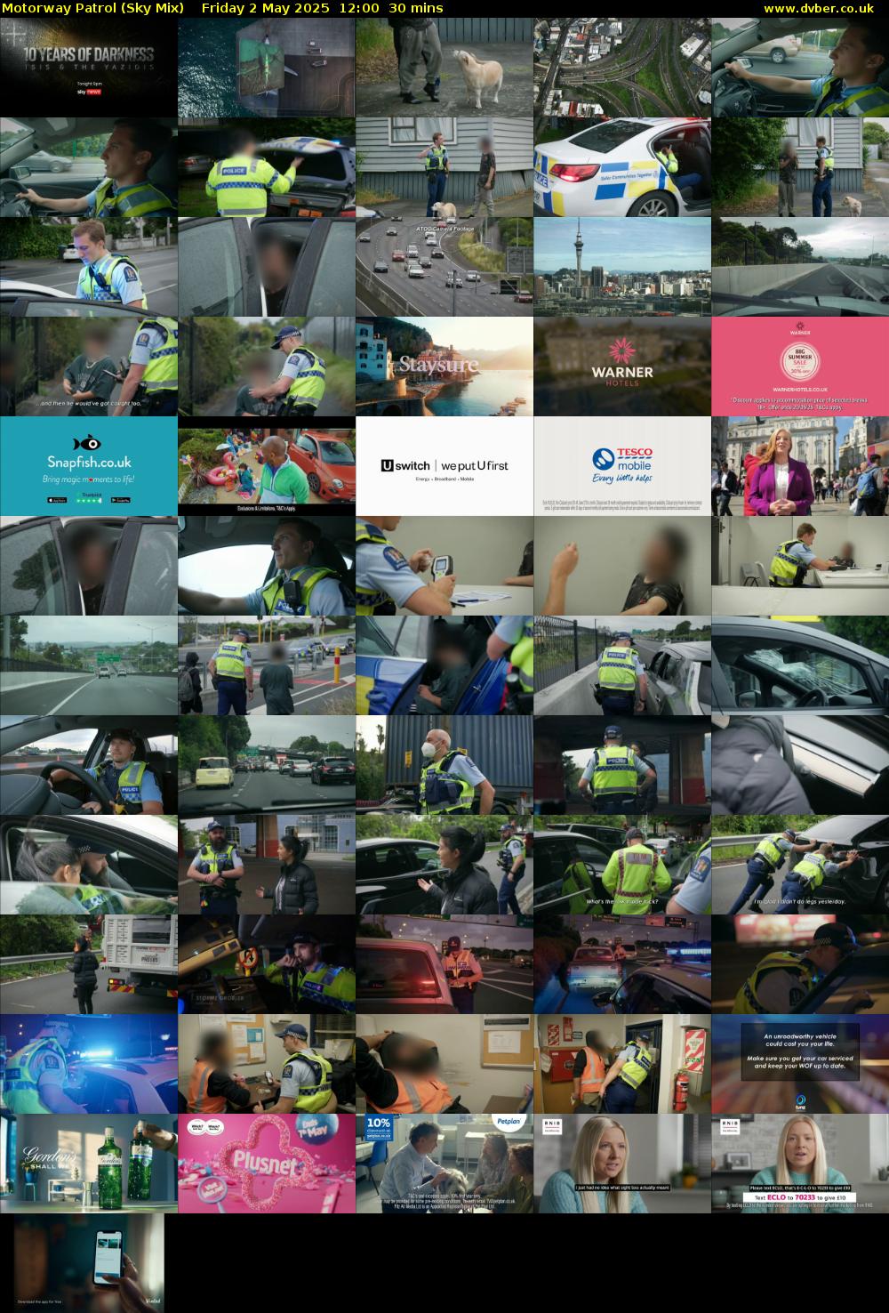 Motorway Patrol (Sky Mix) Friday 2 May 2025 12:00 - 12:30