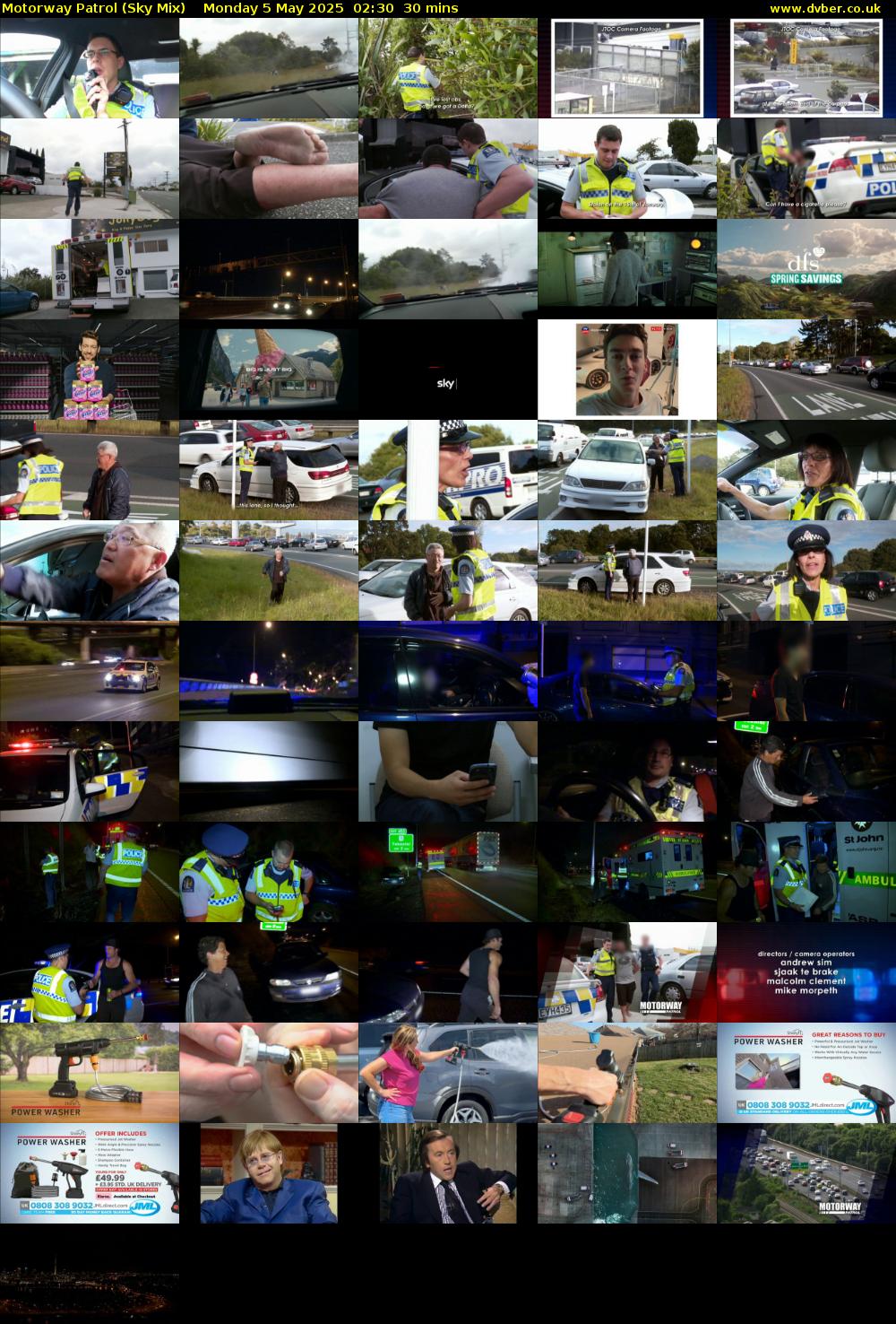 Motorway Patrol (Sky Mix) Monday 5 May 2025 02:30 - 03:00