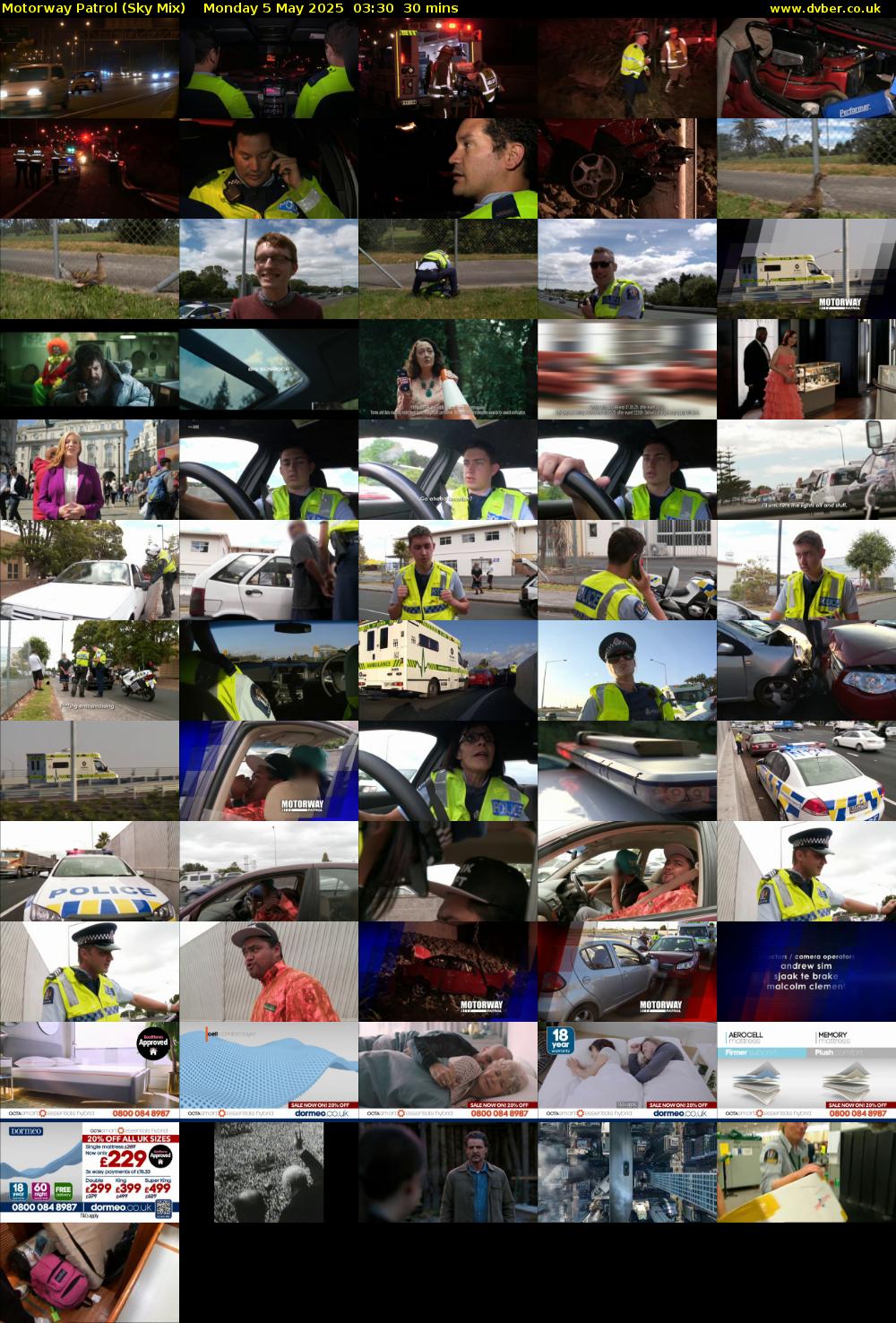 Motorway Patrol (Sky Mix) Monday 5 May 2025 03:30 - 04:00