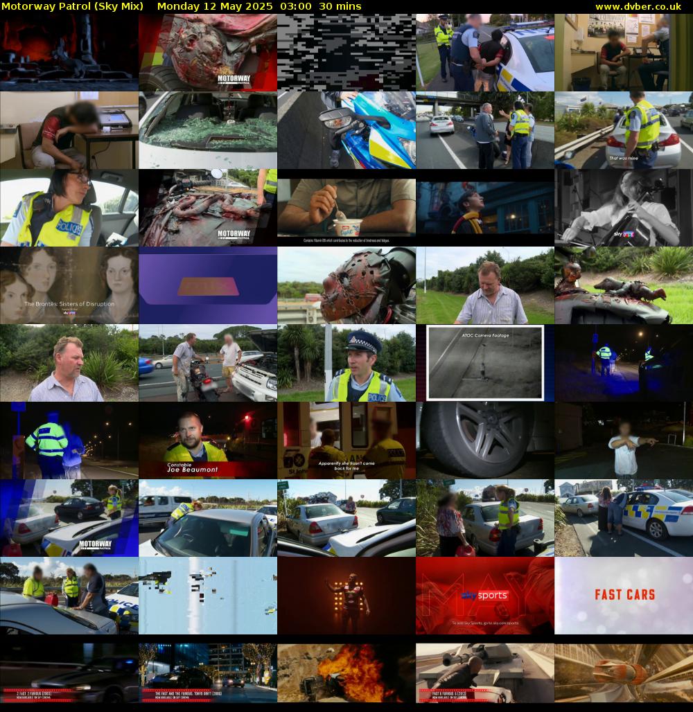 Motorway Patrol (Sky Mix) Monday 12 May 2025 03:00 - 03:30
