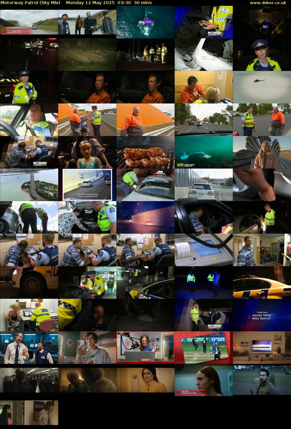 Motorway Patrol (Sky Mix) Monday 12 May 2025 03:30 - 04:00