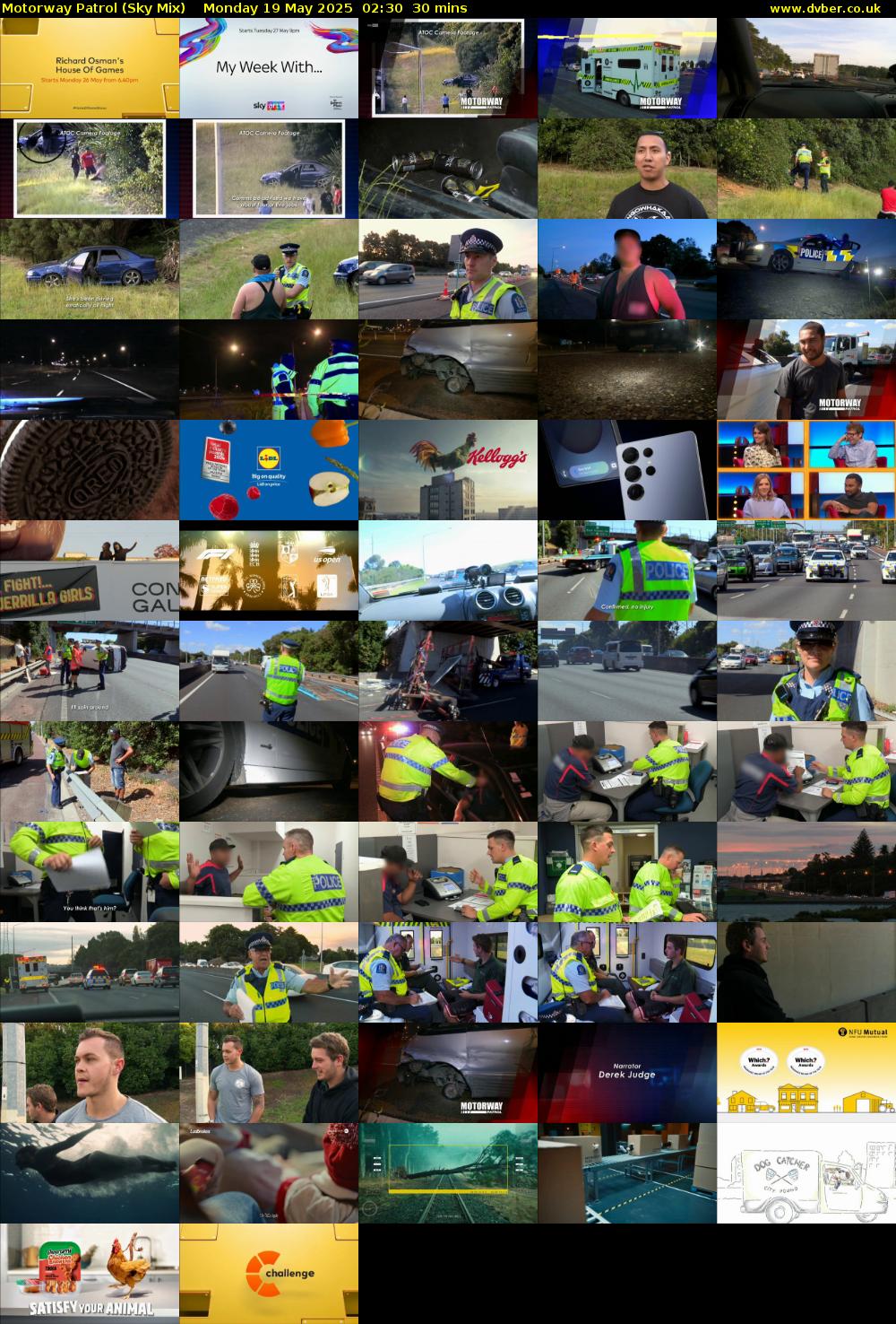 Motorway Patrol (Sky Mix) Monday 19 May 2025 02:30 - 03:00