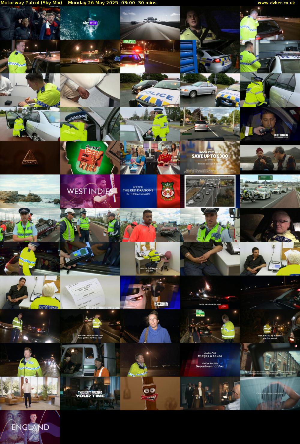 Motorway Patrol (Sky Mix) Monday 26 May 2025 03:00 - 03:30