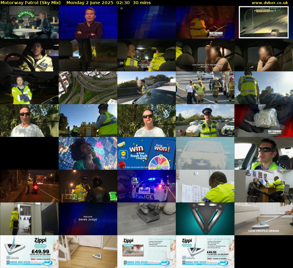 Motorway Patrol (Sky Mix) Monday 2 June 2025 02:30 - 03:00