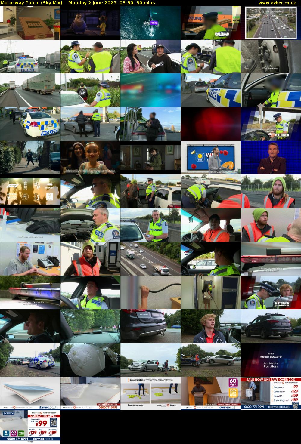 Motorway Patrol (Sky Mix) Monday 2 June 2025 03:30 - 04:00
