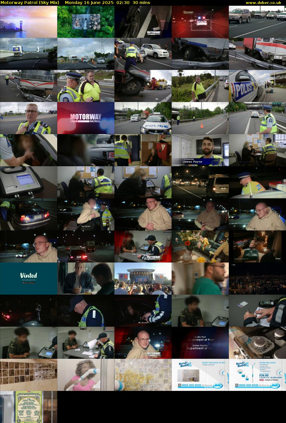 Motorway Patrol (Sky Mix) Monday 16 June 2025 02:30 - 03:00