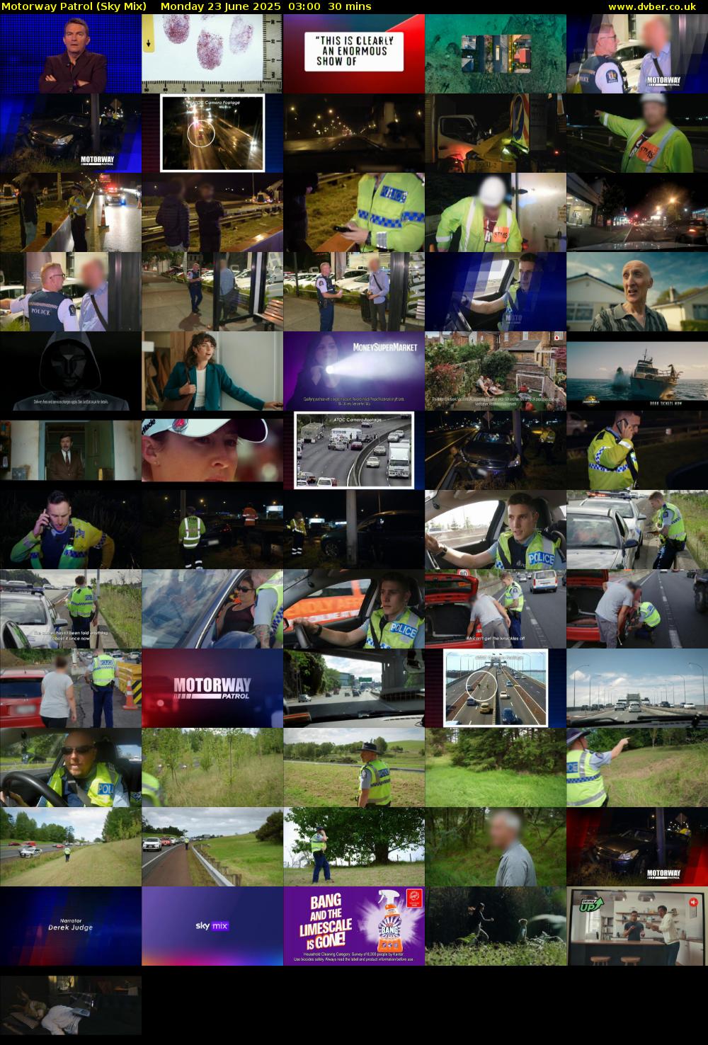 Motorway Patrol (Sky Mix) Monday 23 June 2025 03:00 - 03:30