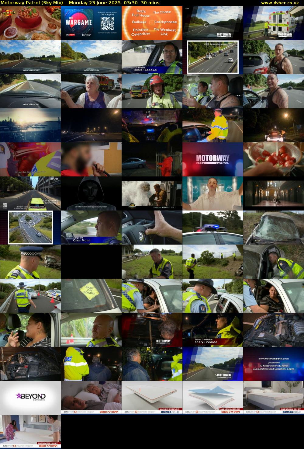 Motorway Patrol (Sky Mix) Monday 23 June 2025 03:30 - 04:00