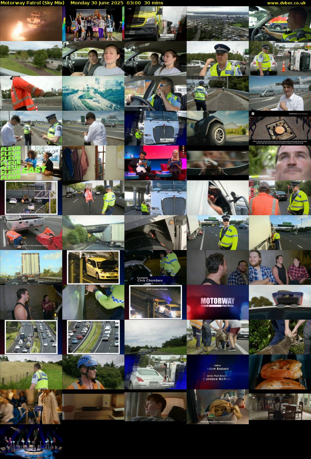 Motorway Patrol (Sky Mix) Monday 30 June 2025 03:00 - 03:30
