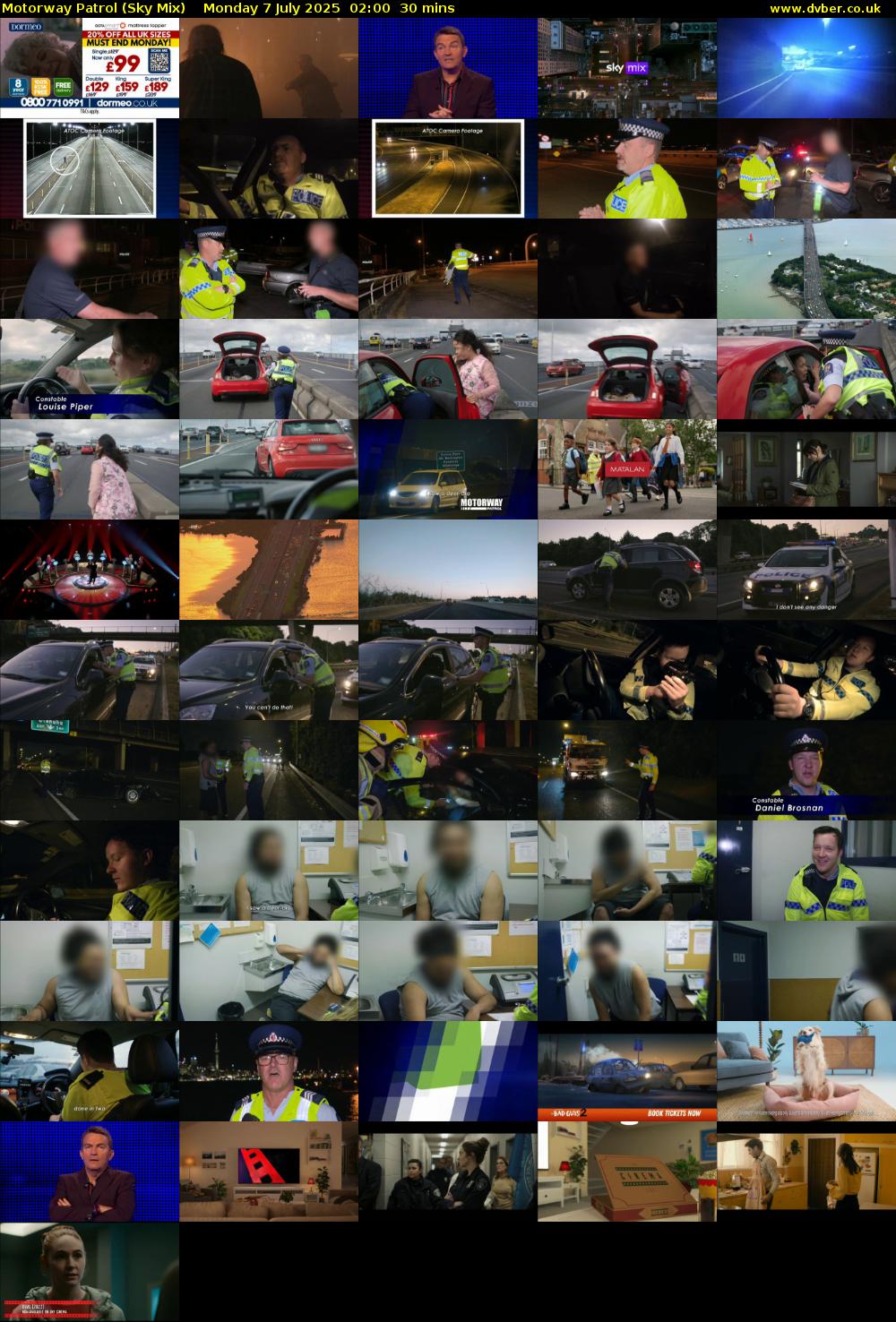 Motorway Patrol (Sky Mix) Monday 7 July 2025 02:00 - 02:30