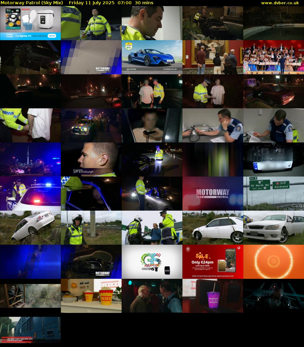 Motorway Patrol (Sky Mix) Friday 11 July 2025 07:00 - 07:30