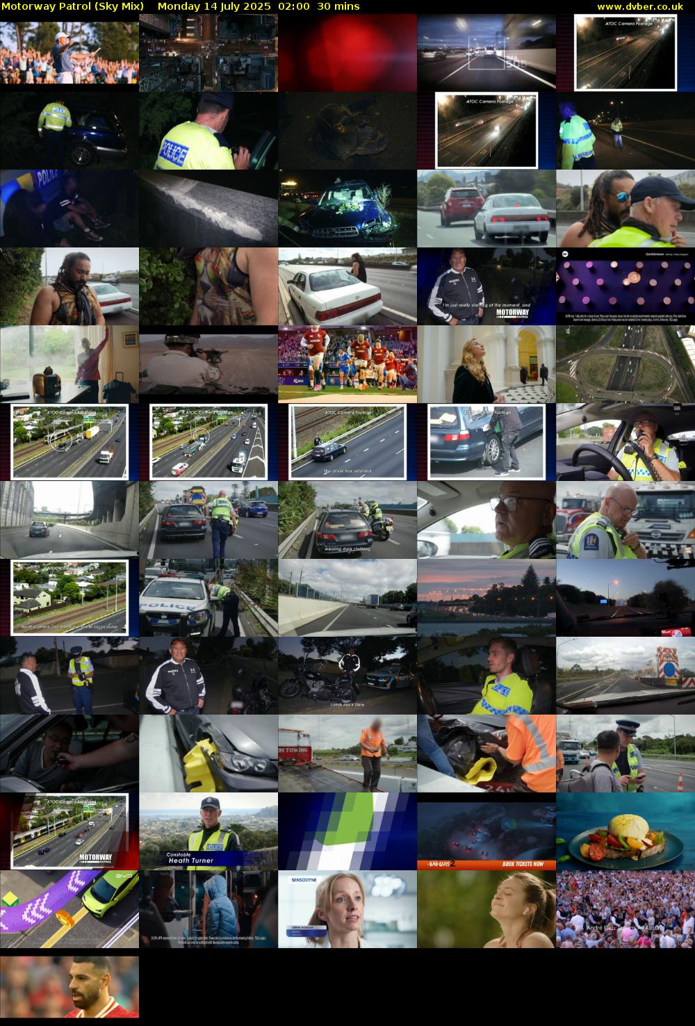 Motorway Patrol (Sky Mix) Monday 14 July 2025 02:00 - 02:30