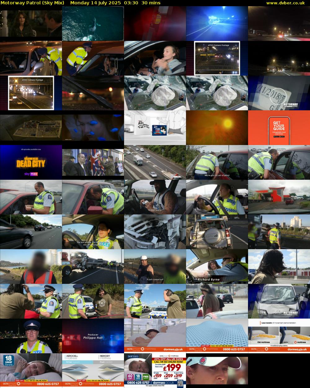 Motorway Patrol (Sky Mix) Monday 14 July 2025 03:30 - 04:00