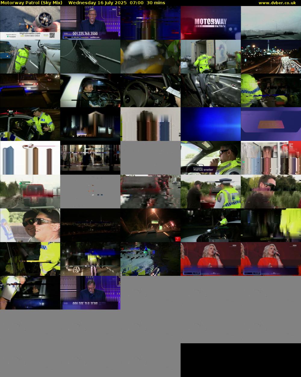 Motorway Patrol (Sky Mix) Wednesday 16 July 2025 07:00 - 07:30