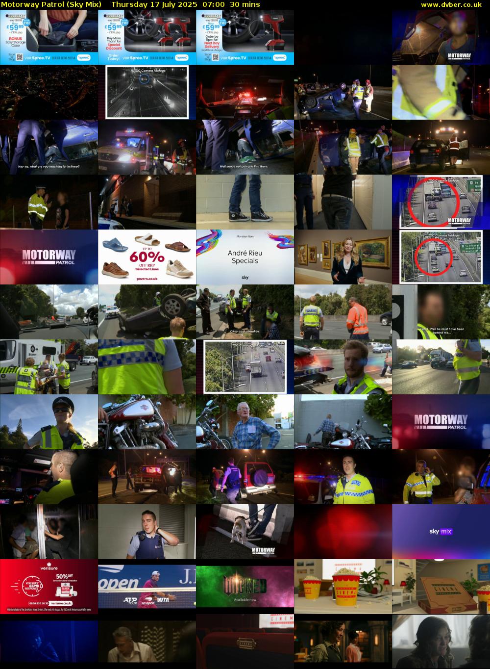 Motorway Patrol (Sky Mix) Thursday 17 July 2025 07:00 - 07:30