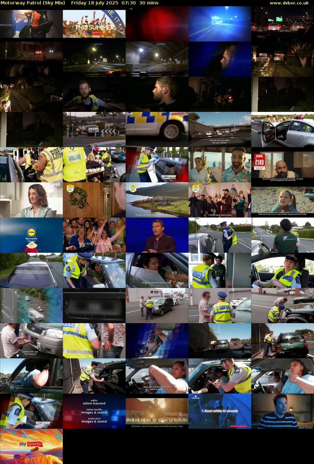 Motorway Patrol (Sky Mix) Friday 18 July 2025 07:30 - 08:00