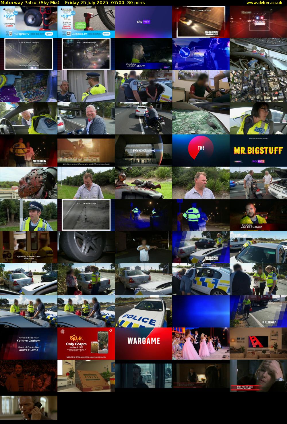 Motorway Patrol (Sky Mix) Friday 25 July 2025 07:00 - 07:30