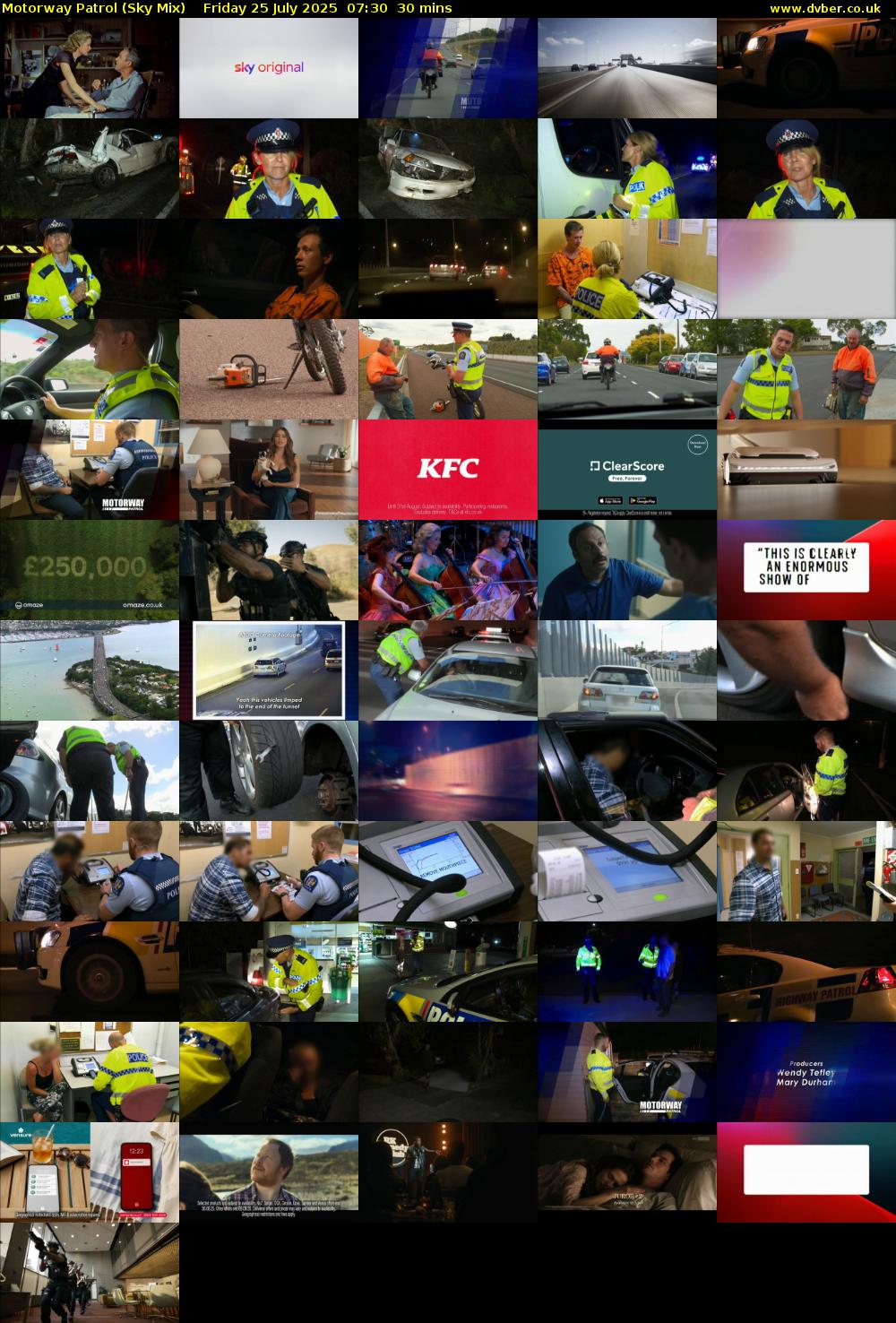 Motorway Patrol (Sky Mix) Friday 25 July 2025 07:30 - 08:00