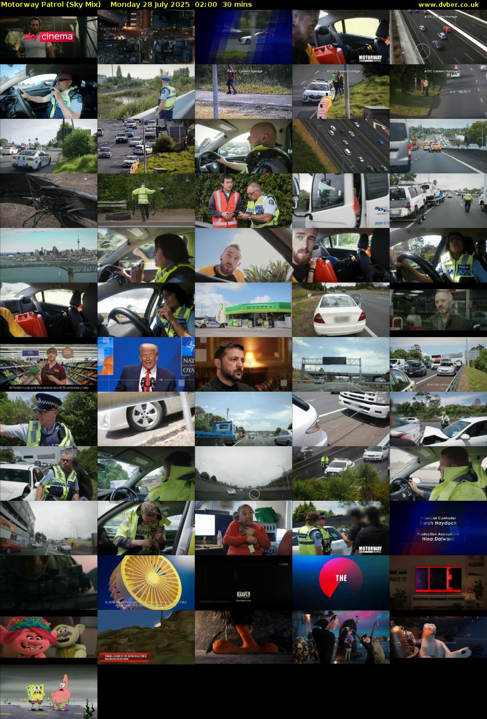Motorway Patrol (Sky Mix) Monday 28 July 2025 02:00 - 02:30