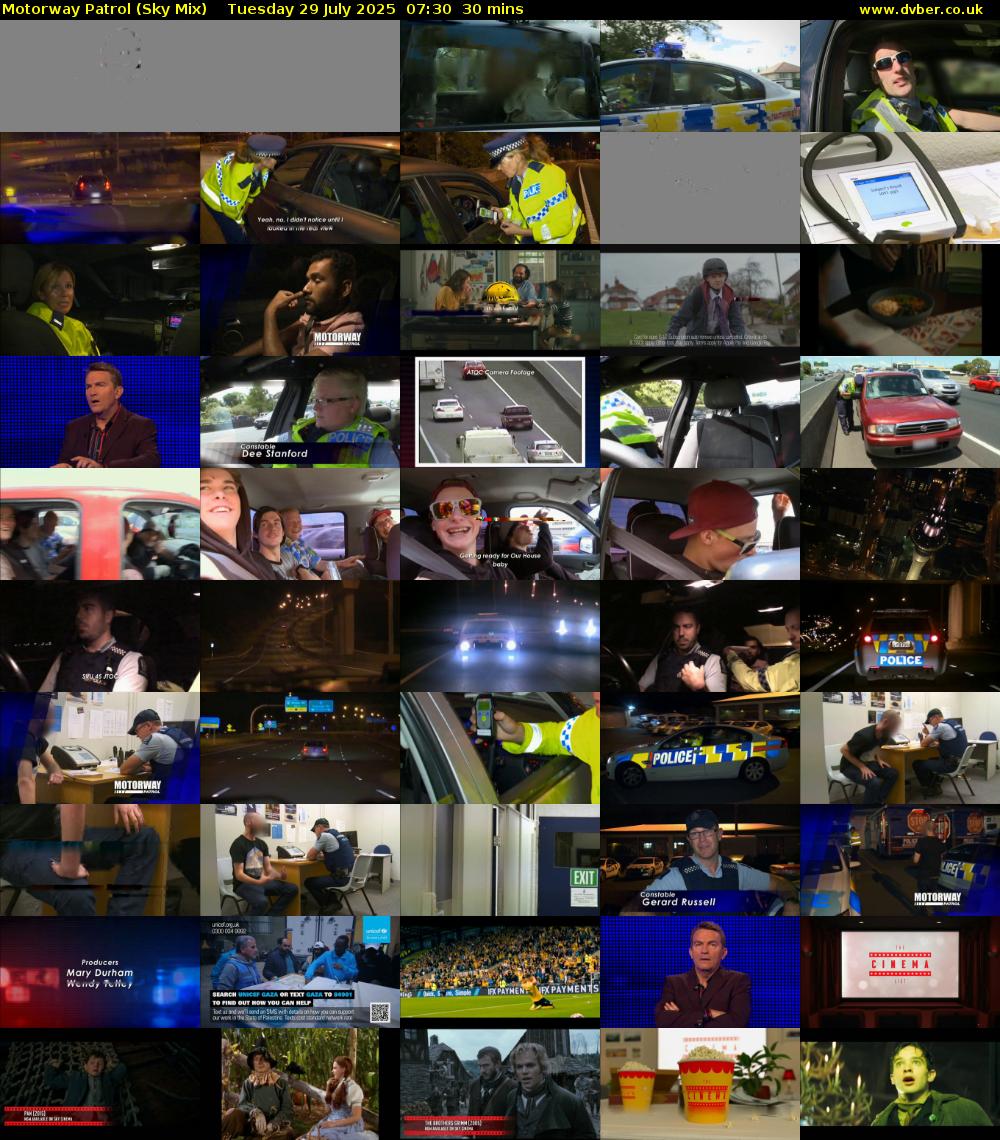 Motorway Patrol (Sky Mix) Tuesday 29 July 2025 07:30 - 08:00