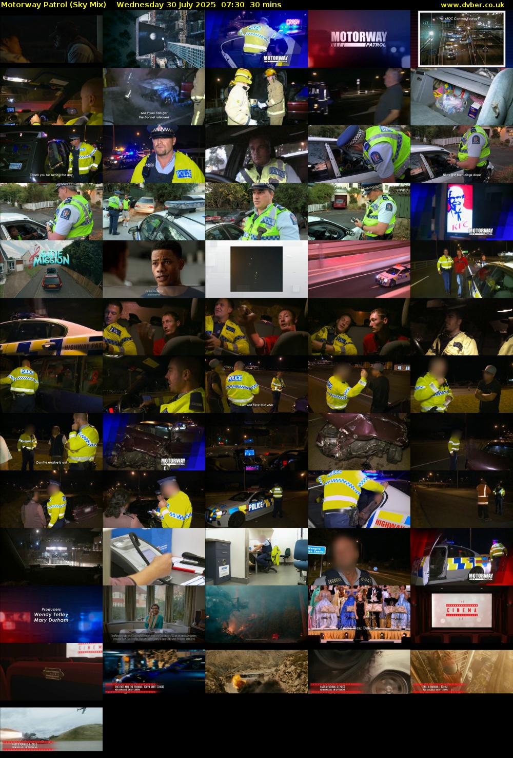 Motorway Patrol (Sky Mix) Wednesday 30 July 2025 07:30 - 08:00