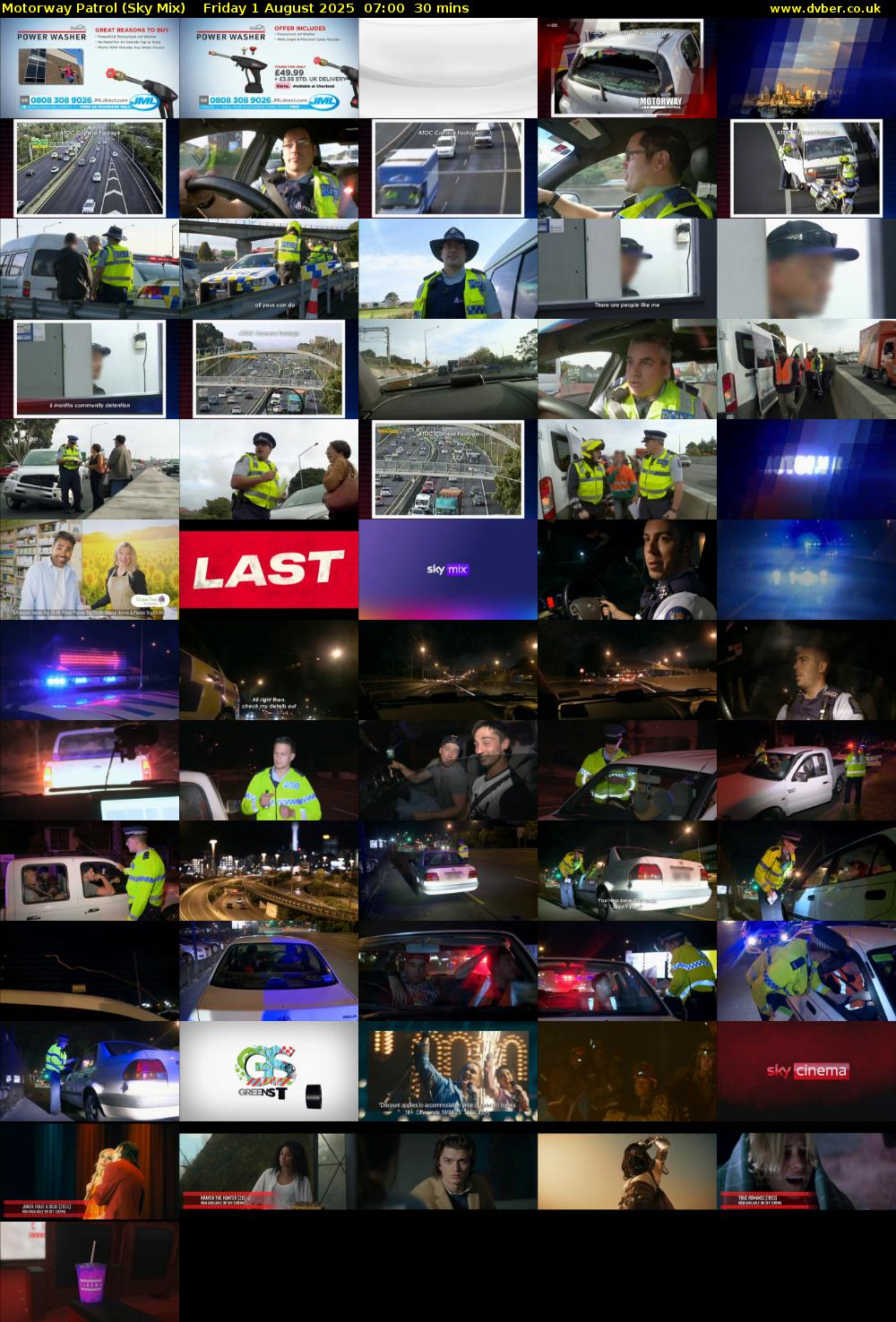 Motorway Patrol (Sky Mix) Friday 1 August 2025 07:00 - 07:30