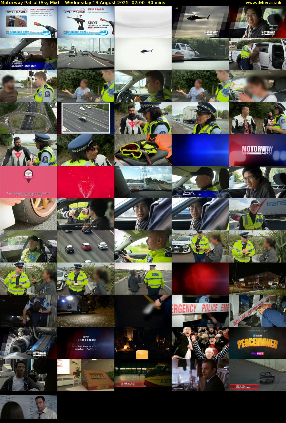 Motorway Patrol (Sky Mix) Wednesday 13 August 2025 07:00 - 07:30