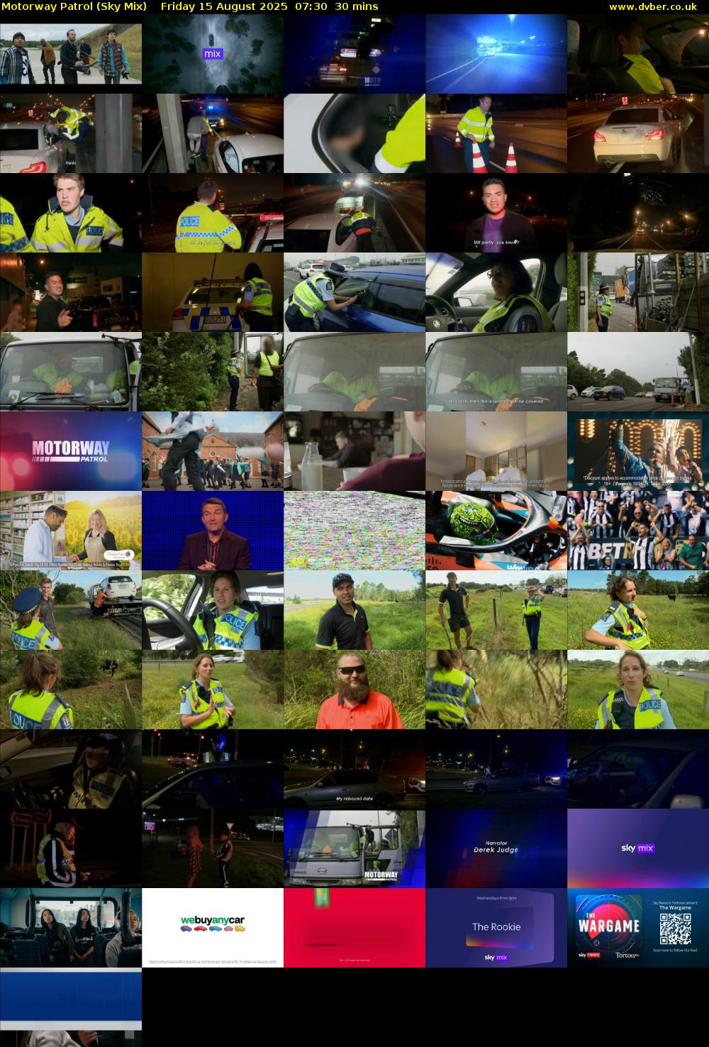 Motorway Patrol (Sky Mix) Friday 15 August 2025 07:30 - 08:00