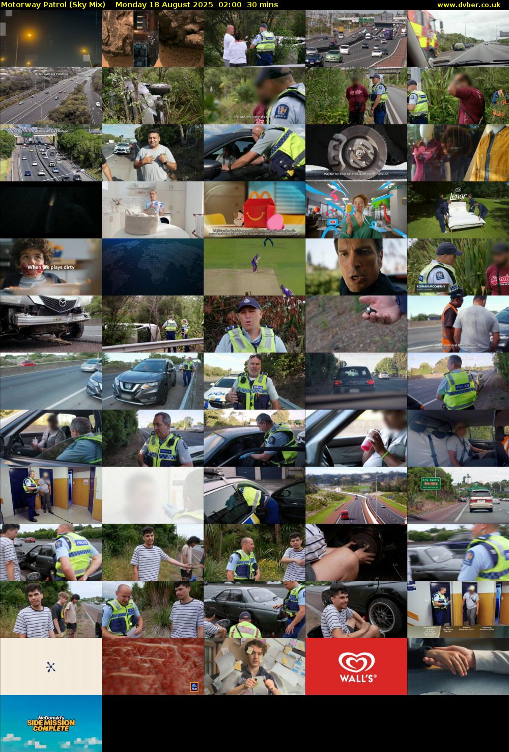 Motorway Patrol (Sky Mix) Monday 18 August 2025 02:00 - 02:30