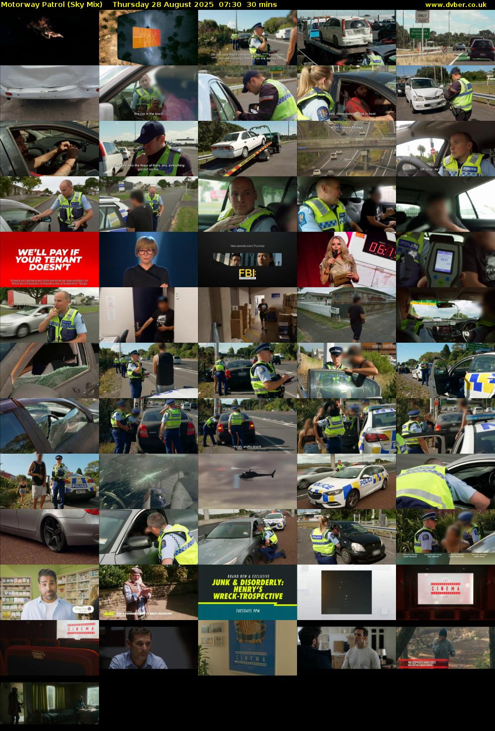 Motorway Patrol (Sky Mix) Thursday 28 August 2025 07:30 - 08:00