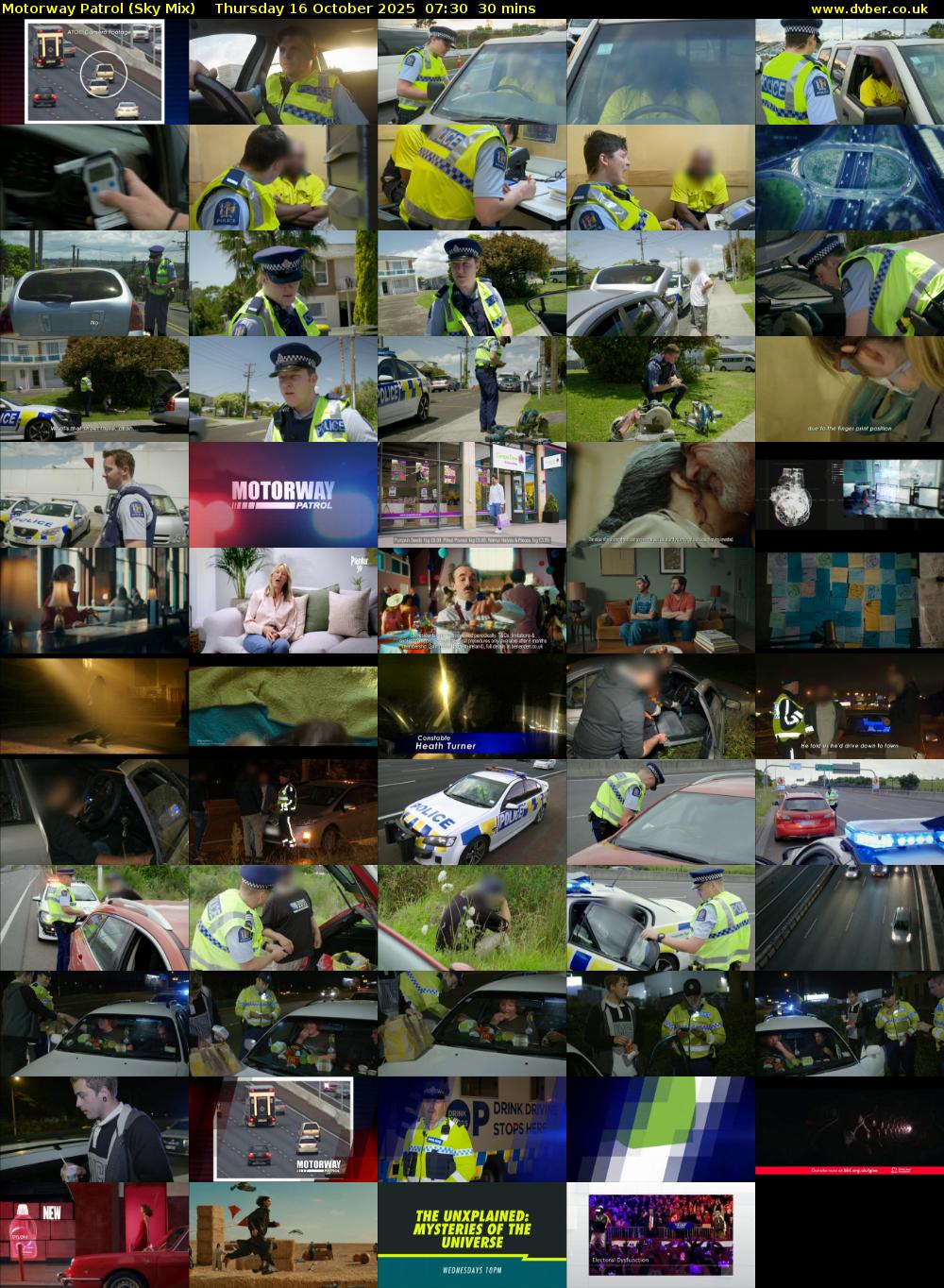 Motorway Patrol (Sky Mix) Thursday 16 October 2025 07:30 - 08:00
