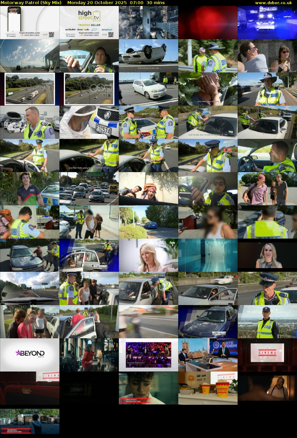 Motorway Patrol (Sky Mix) Monday 20 October 2025 07:00 - 07:30