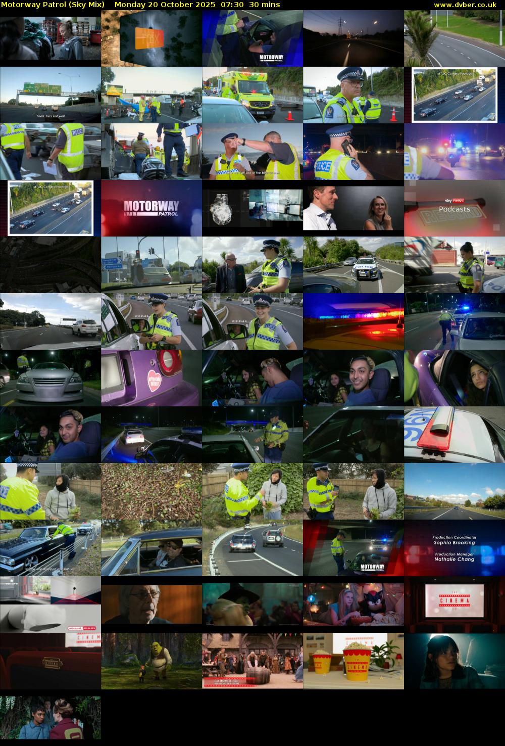 Motorway Patrol (Sky Mix) Monday 20 October 2025 07:30 - 08:00
