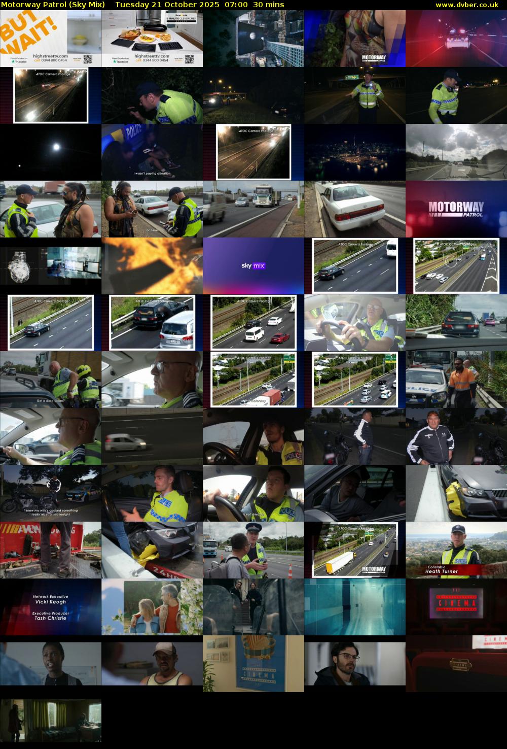 Motorway Patrol (Sky Mix) Tuesday 21 October 2025 07:00 - 07:30
