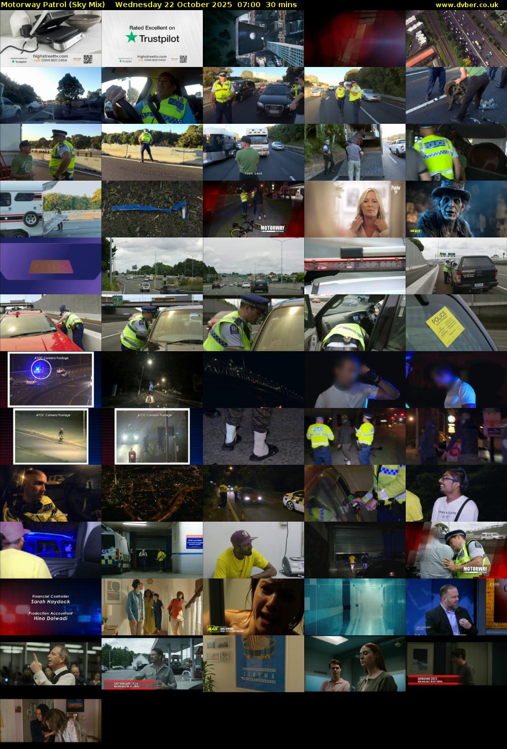 Motorway Patrol (Sky Mix) Wednesday 22 October 2025 07:00 - 07:30
